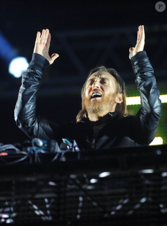 David Guetta en concert à Rabat pour le Festival Mawazine. Le 26 mai 2013.