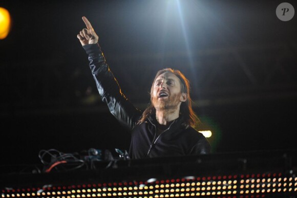 David Guetta en concert à Rabat pour le Festival Mawazine. Le 26 mai 2013.