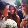 Alexandra Rosenfeld a retwitté une photo d'elle, de Rachel Legrain Trapani et Malika Ménard au mariage de la jolie Rachel - Twitter