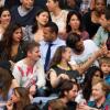 Jo-Wilfried Tsonga et son amie, avec Ramzy Bédia lors du concert de Rihanna au Stade de France. Pas moins de 80 000 personnes ont assisté à ce concert exceptionnel à Paris, le 8 juin 2013