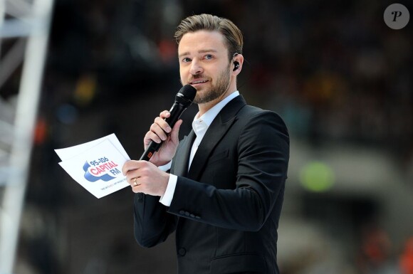 Justin Timberlake lors du Summertime Ball organisé par Capital FM au stade de Wembley à Londres le 9 juin 2013.