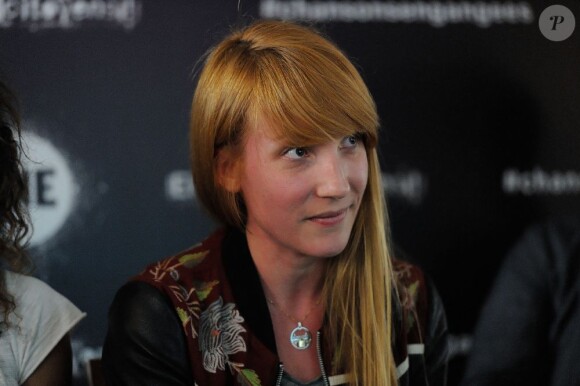 Zaza Fournier à la conférence de presse de l'ONG, One, intitulée En Scène Citoyens, à Paris, le 11 juin 2013.