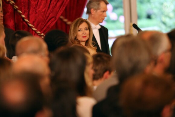 Valérie Trierweiler lors de la remise du prix de l'audace  artistique et culturelle à l'Elysée, le 12 juin 2013