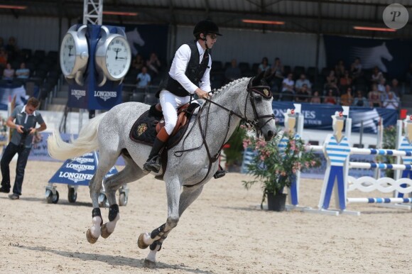 Guillaume Canet sur Jumping Star Callius le 14 juin 2013 au Jumping International de Cannes