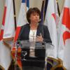 Martine Aubry lors de l'hommage à Pierre Mauroy rendu à la mairie de Lille rendu le 13 juin 2013.
