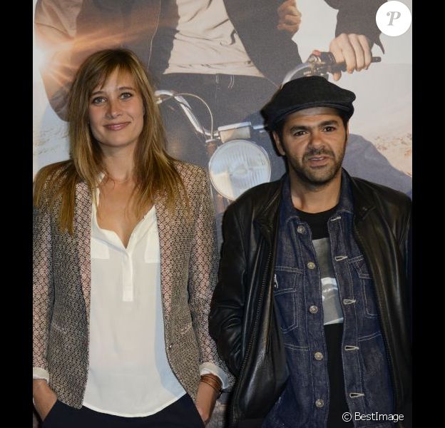 Julie de Bona, Jamel Debbouze au photocall de la première du film Né quelque part à Rosny le 17 juin 2013.