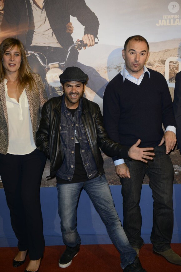 Julie de Bona, Jamel Debbouze, Mohamed Hamidi à la première du film Né quelque part à Rosny le 17 juin 2013.