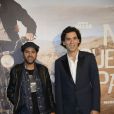 Jamel Debbouze et le jeune Tewfik Jallab à la première du film Né quelque part à Rosny le 17 juin 2013.