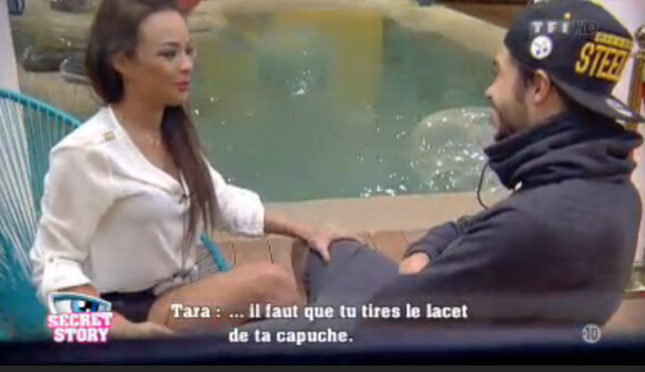 Tara allume Julien dans la quotidienne de Secret Story 7 le mardi 18 juin 2013 sur TF1