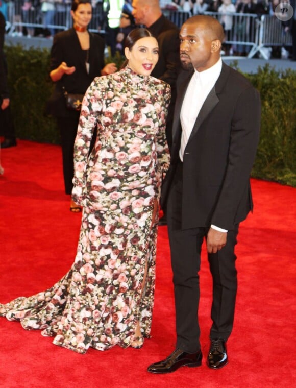 Kanye West, Kim Kardashian - People à la soirée "PUNK : Chaos to Couture" Costume Institute Gala au musée MET à New York. Le 6 mai 2013.