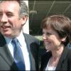 François Bayrou et son épouse Elisabeth à Pau, le 22 avril 2007.