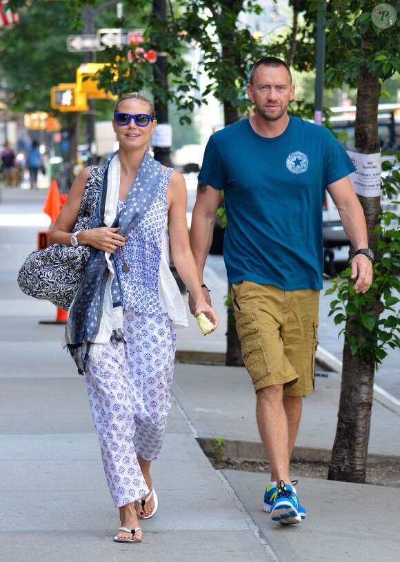 Heidi Klum et Martin Kirsten se promènent dans les rues de New York, le 22 juin 2013.