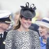 La duchesse de Cambridge Kate Middleton, enceinte, procède au baptême du navire Royal Princess, à Southampton, le 13 juin 2013.