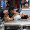 Taylor Lautner battu par un latino-américain sur le tournage du film Tracers à New York, le 24 Juin 2013.