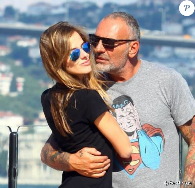 Christian Audigier et sa fiancée Nathalie Sorensen en vacances à Istanbul, le 24 Juin 2013.