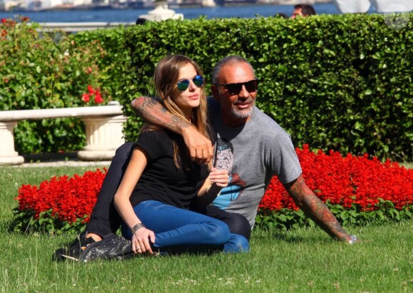 Christian Audigier et Nathalie Sorensen en vacances à Istanbul, le 24 Juin 2013.