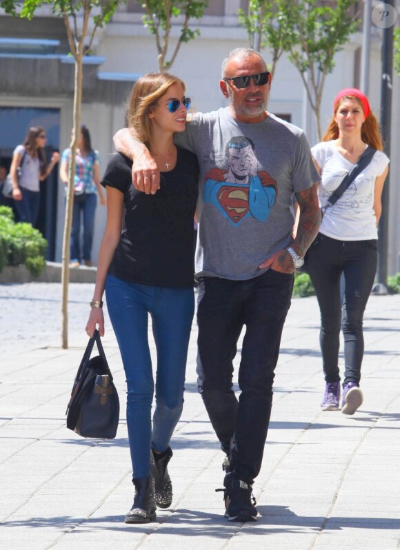 Christian Audigier et sa fiancée Nathalie Sorensen en vacances à Istanbul, le 24 Juin 2013.