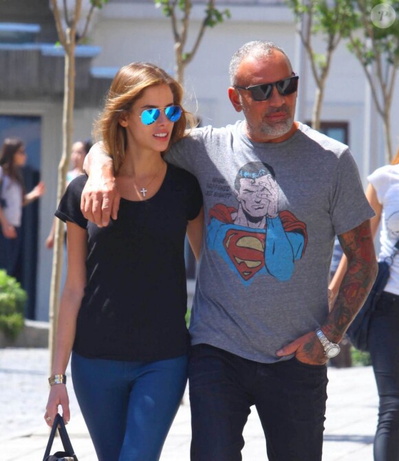 Christian Audigier et sa fiancée Nathalie Sorensen en vacances à Istanbul, le 24 Juin 2013.