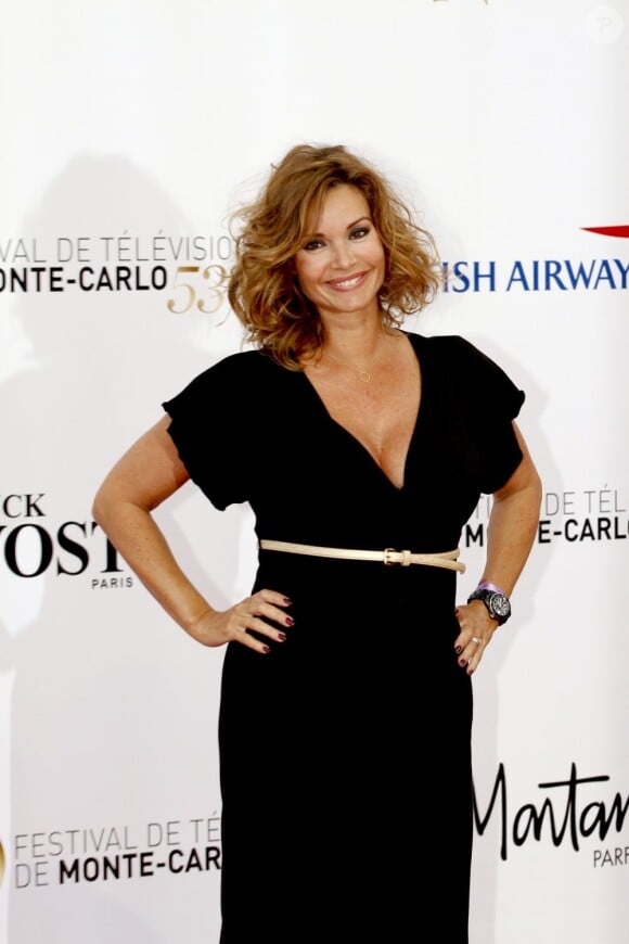 Ingrid Chauvin, enceinte à la cérémonie d'ouverture du 53e festival de Monte Carlo au Forum Grimaldi à Monaco, le 9 Juin 2013.