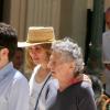 Le cinéaste Roman Polanski, sa femme Emmanuelle Seigner et Denis Olivennes sur le port de Saint-Tropez, le 30 juin 2013.