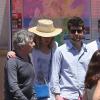 Roman Polanski, sa femme Emmanuelle Seigner et Denis Olivennes sur le port de Saint-Tropez, le 30 juin 2013.