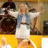 Demi Lovato en concert pour l'émission télé "Good Morning America" à New York, le 28 juin 2013.