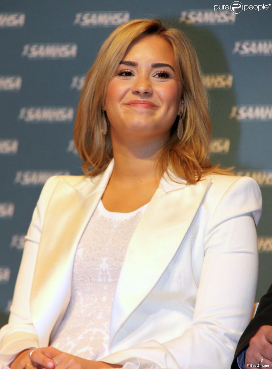 Demi Lovato lors d&#039;une conférence de presse pour la 8eme cérémonie annuelle du &quot;National Children&#039;s Mental Health Awareness Day&quot; à Washington, le 7 mai 2013.