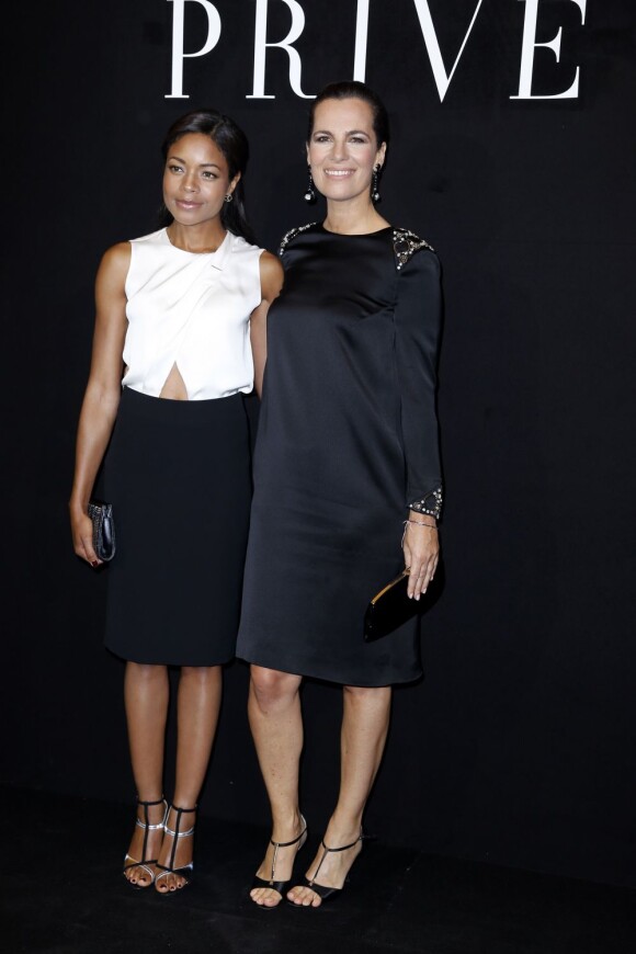 Naomie Harris et Roberta Armani - Photocall du défilé de mode Haute Couture automne-hiver 2013-2014 Giorgio Armani Privé. A Paris le 2 juillet 2013.