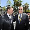 Christian Estrosi (maire de Nice) et Albert de Monaco - Quatrième étape du Tour de France, le 2 juillet 2013 à Nice.
