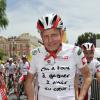 Patrick Poivre d'Arvor participe à l'étape du Coeur au profit de Mécénat Chirurgie Cardiaque en marge de la quatrième étape du Tour de France, à Nice le 2 juillet 2013.