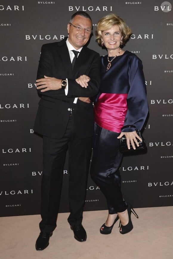 Jean-Christophe Babin et Sabina Belli de Bulgari - soirée Bulgari pour la collection Diva à l'Hôtel Potocki à Paris, le 2 juillet 2013.