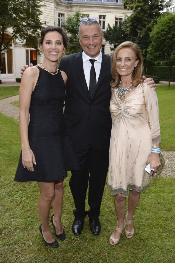 Virginie Ledoyen, Lucia Silvestri et Jean-Christophe Babin, président de Bulgari - soirée Bulgari pour la collection Diva à l'Hôtel Potocki à Paris, le 2 juillet 2013.