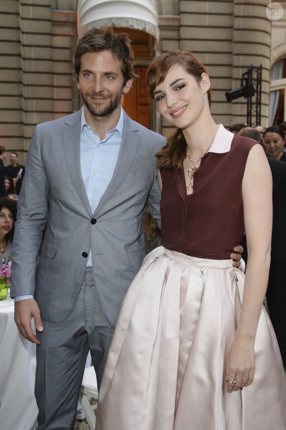 Bradley Cooper et Louise Bourgoin - soirée Bulgari pour la collection Diva à l'Hôtel Potocki à Paris, le 2 juillet 2013.