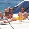 Cristiano Ronaldo en vacances avec des amis sur un yacht à Miami, le 14 juin 2013.