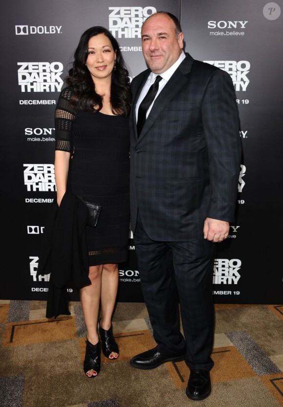 James Gandolfini et Deborah Lin à Hollywood le 10 décembre 2012