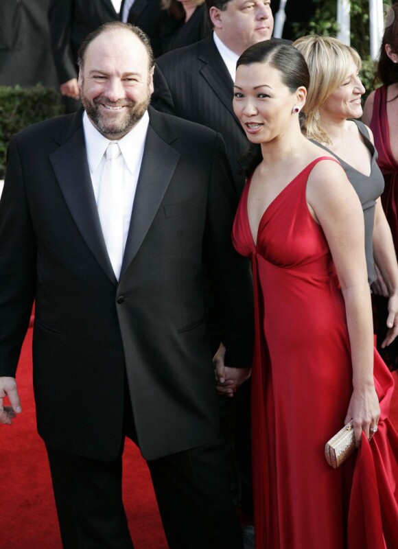 James Gandolfini, le parrain des Soprano, avec sa femme Deborah Lin aux Screen Actors Guild Awards le 27 janvier 2008