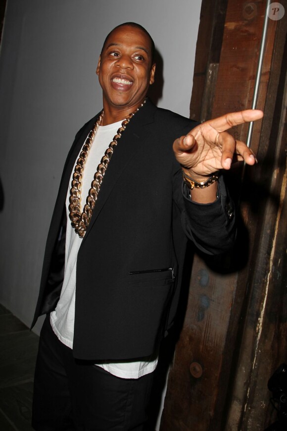Jay-Z célèbre la sortie officielle imminente de son album Magna Carta... Holy Grail à New York. Le 3 juillet 2013.