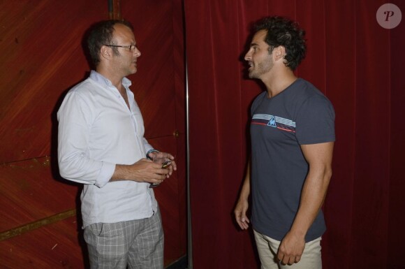 Pierre-François Martin-Laval et Florent Peyre - Spectacle de Florent Peyre, intitulé Tout public ou pas, à La Cigale à Paris le 4 juillet 2013.