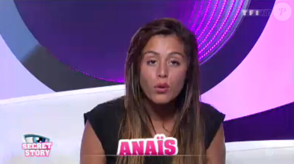 Anaïs dans la quotidienne de Secret Story 7 sur TF1 le lundi 8 juillet 2013