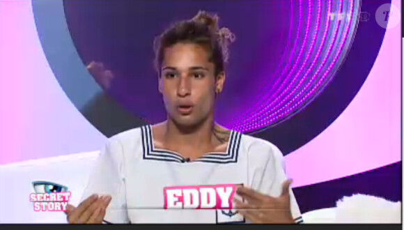 Eddy dans la quotidienne de Secret Story 7 sur TF1 le lundi 8 juillet 2013