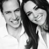 Le prince William et Kate Middleton immortalisés par le photographe de mode Mario Testino, photo figurant dans le programme de leur mariage.
