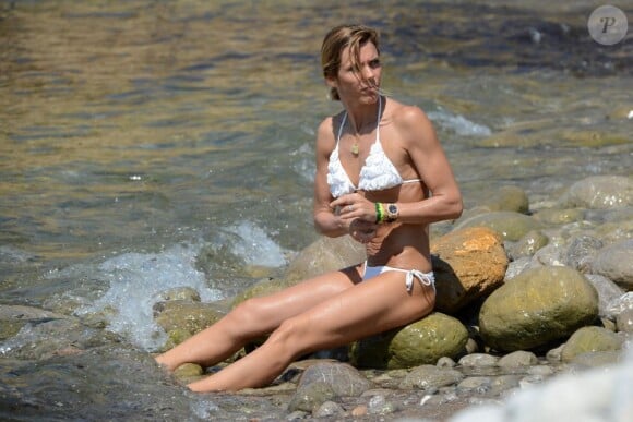 Andrea Pirlo en vacances à Ibiza le 10 juillet 2013 avec sa femme Deborah et des amis.