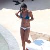Exclusif - La jolie Lea Michele au bord d'une piscine avec une amie lors de ses vacances à Cabo San Lucas, le 7 juillet 2013.