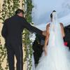 Xavi Hernandez et Nuria Cunillera lors de leur mariage à Blanes en Espagne, le 13 juillet 2013.