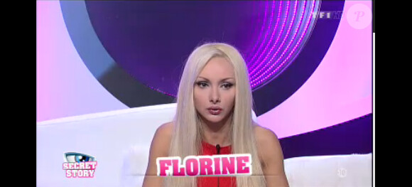 Florine dans Secret Story 7, lundi 15 juillet 2013 sur TF1
