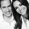 Le prince William et Kate Middleton immortalisés par le photographe de mode Mario Testino, photo figurant dans le programme de leur mariage.