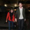 Lea Michele et Cory Monteith de la série "Glee" à l'aéroport de New York le 06 mars 2013.