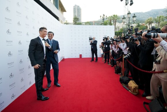 Cristiano Ronaldo à l'occasion de la soirée organisée par le joaillier Jacob & Co dont il est l'ambassadeur à l'hôtel Paris de Monaco le 4 juillet 2013