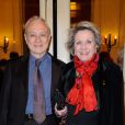 Françoise Laborde lors du Gala de l'Enfance Majuscule, salle Gaveau à Paris le 4 mars 2012 avec son époux Jean-CLaude Pâris