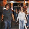 Penélope Cruz (enceinte) et Javier Bardem sont allés diner en famille au restaurant à Madrid, le 20 juillet 2013.